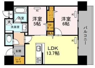 クレストコート同心の物件間取画像